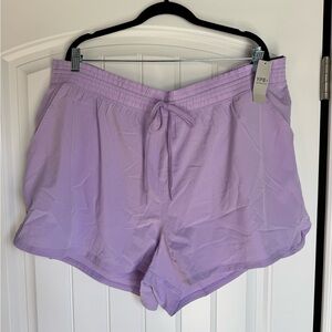 Abercrombie YPB MotionTEK High Rise Lined Workout Shorts Lavender XXL - NWT